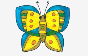 10岁儿童绘画步骤 超简单彩色简笔画蝴蝶怎么画