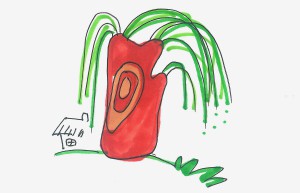 6一8岁儿童画画风景教程大全 一步一步简笔画柳树的画法