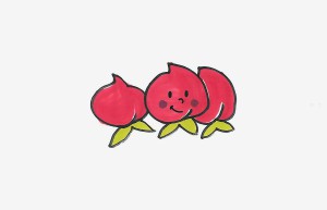3岁少儿手绘画第一名 漂亮入门简笔画桃子怎么画