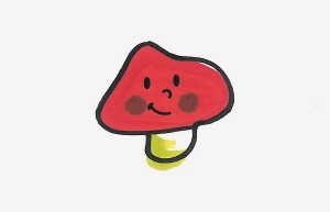 蘑菇美术画图解 超简单入门简笔画蘑菇的画法