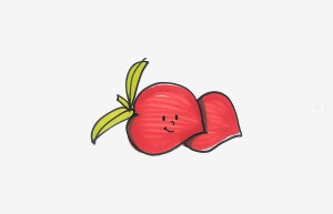 1一9岁少儿画画 创意简笔画桃子怎么画