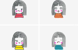 3-6岁图画一等奖 超简单彩色儿童画女孩怎么画