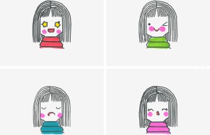 7一10岁中难度手绘画一等奖 好看彩色简笔画女孩的画法
