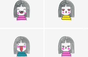 1~6年级少儿手绘画过程 可爱入门儿童画女孩的画法