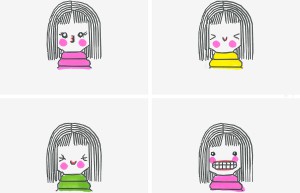 7-12岁美术详细步骤 漂亮儿童画女孩的画法