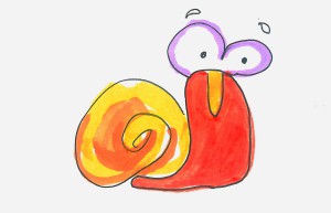 7一9岁幼儿学画大全 超萌图画彩色简笔画蜗牛怎么画