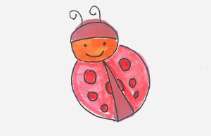 5岁幼儿儿童画步骤大全 一步一步小学生简笔画七星瓢虫怎么画