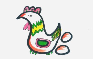 7岁美术画步骤 一步一步小学生彩色简笔画母鸡的画法