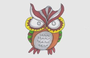 7-12岁绘画图解教程大全 简单漂亮小学生简笔画猫头鹰怎么画