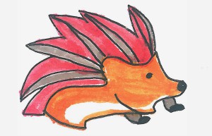 3到5岁儿童美术画详细过程 创意简笔画刺猬的画法