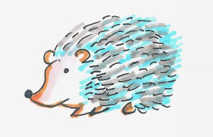 4岁幼儿美术画图片大全 实用简笔画刺猬的画法