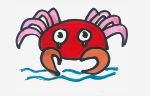 8一10岁手绘画步骤 创意简笔画螃蟹的画法