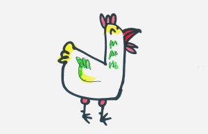 100种儿童画作品 带颜色鸡怎么画简单又好看