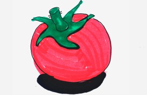 9岁美术画图解大全 实用小学生彩色简笔画西红柿怎么画