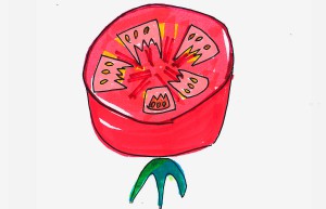8一9岁幼儿儿童画过程 实用彩色简笔画西红柿的画法