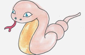 10一15岁幼儿学画步骤 好看图画彩色简笔画蛇怎么画