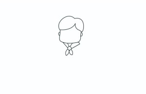 少先队员男孩简笔画