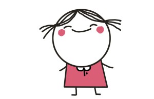 漂亮女孩简笔画