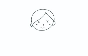 小女孩幼儿简笔画画法步骤