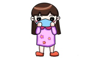 戴口罩的小女孩简笔画怎么画