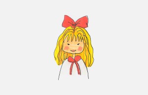 外国的小女孩简笔画