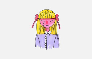 流泪的小女孩简笔画