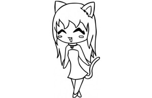 美少女简笔画图片
