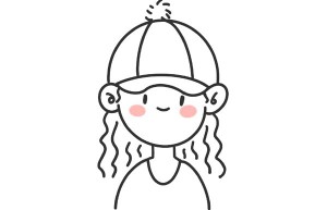 一组可爱小女孩简笔画小头像
