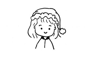 一组小女孩头像简笔画