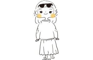 脏脏脸女孩简笔画
