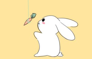 卡通兔子简笔画