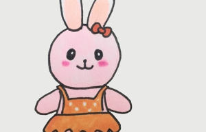 被女性化的小兔子简笔画