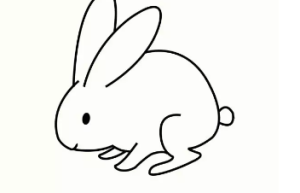萌萌的小兔子简笔画