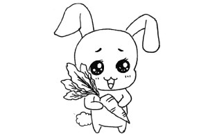 害羞的小兔子简笔画