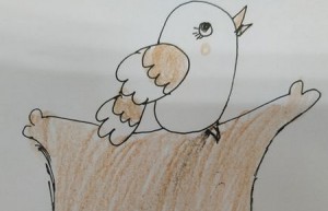站在树枝上的小鸟简笔画