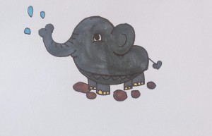 简笔画图片大象画法