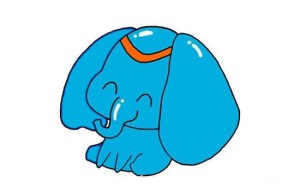 卡通大象简笔画画法步骤