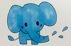 大象简笔画画法步骤