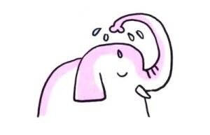 四步画出可爱简笔画 聪明的大象