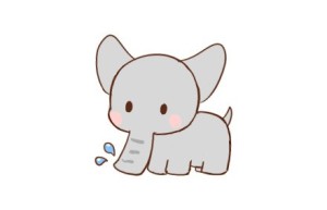 可爱的小象简笔画画法