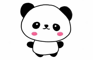 萌萌的熊猫怎么画