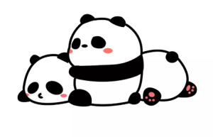 萌萌的熊猫简笔画过程画法