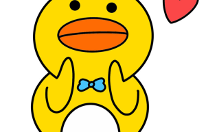 憨厚的小黄鸭简笔画