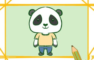 可爱的卡通熊猫简笔画