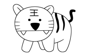 卡通老虎简笔画图片