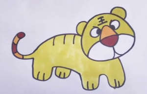 如何画老虎简笔画图片