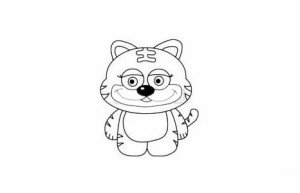 卡通老虎简笔画
