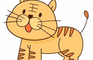 小老虎简笔画彩色