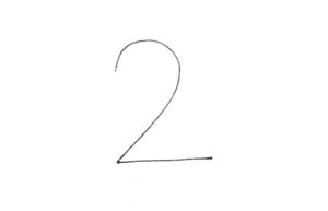 用数字2画小鸭子简笔画