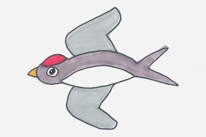 燕子简笔画教程 可爱小燕子的画法
